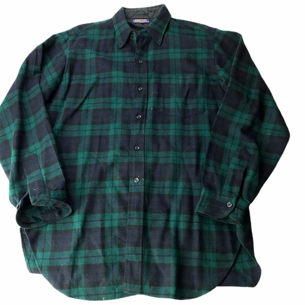 Pendleton Wool Button Down Shirt Long Sleeve 15 - image 1